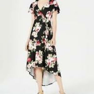 BCX floral high low dress